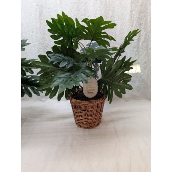 Threshold Faux philodendron in basket faux house plants set of 2 18" tall 7" pot - Picture 2 of 5